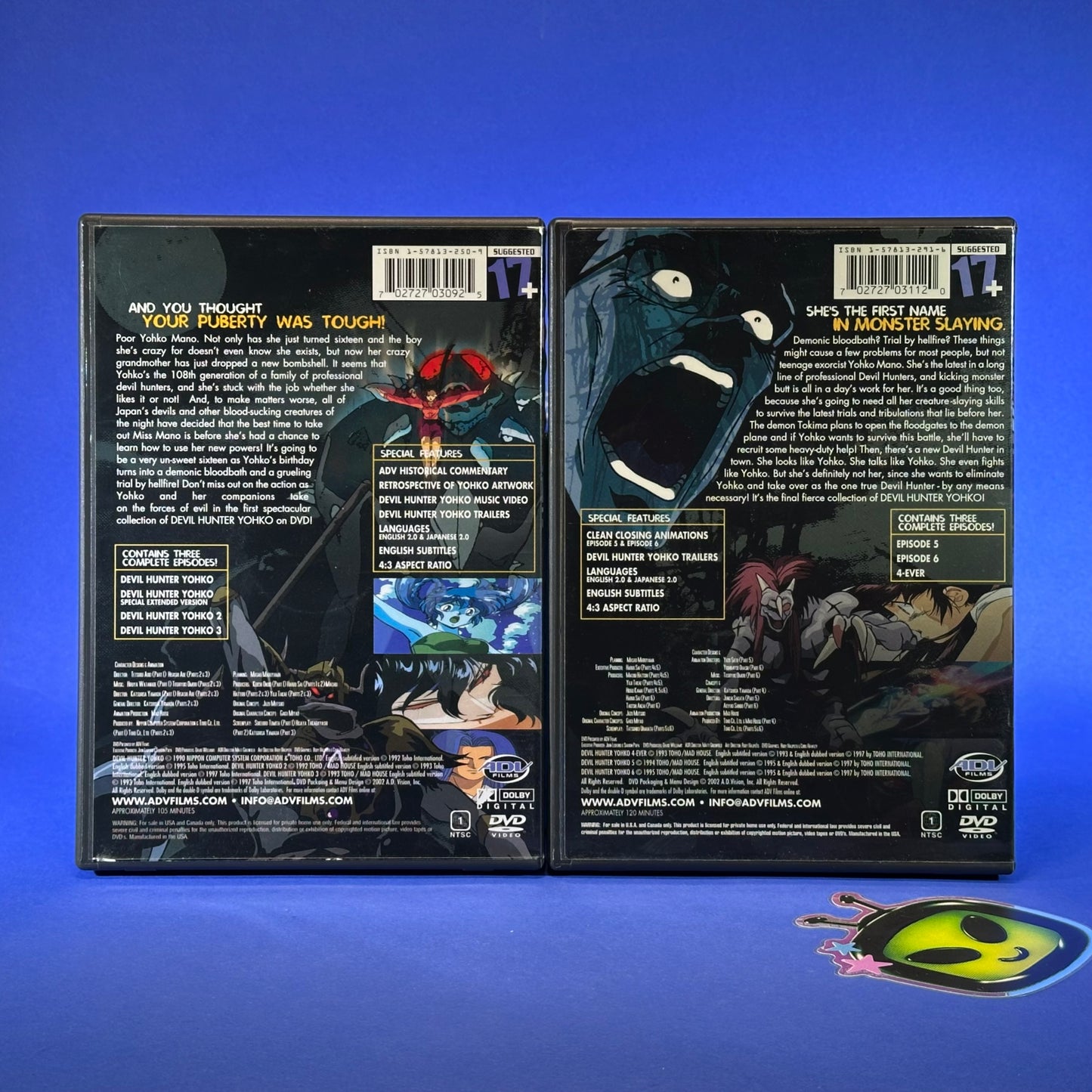 Devil Hunter Yohko Complete Series Volume 1 and 2 DVD