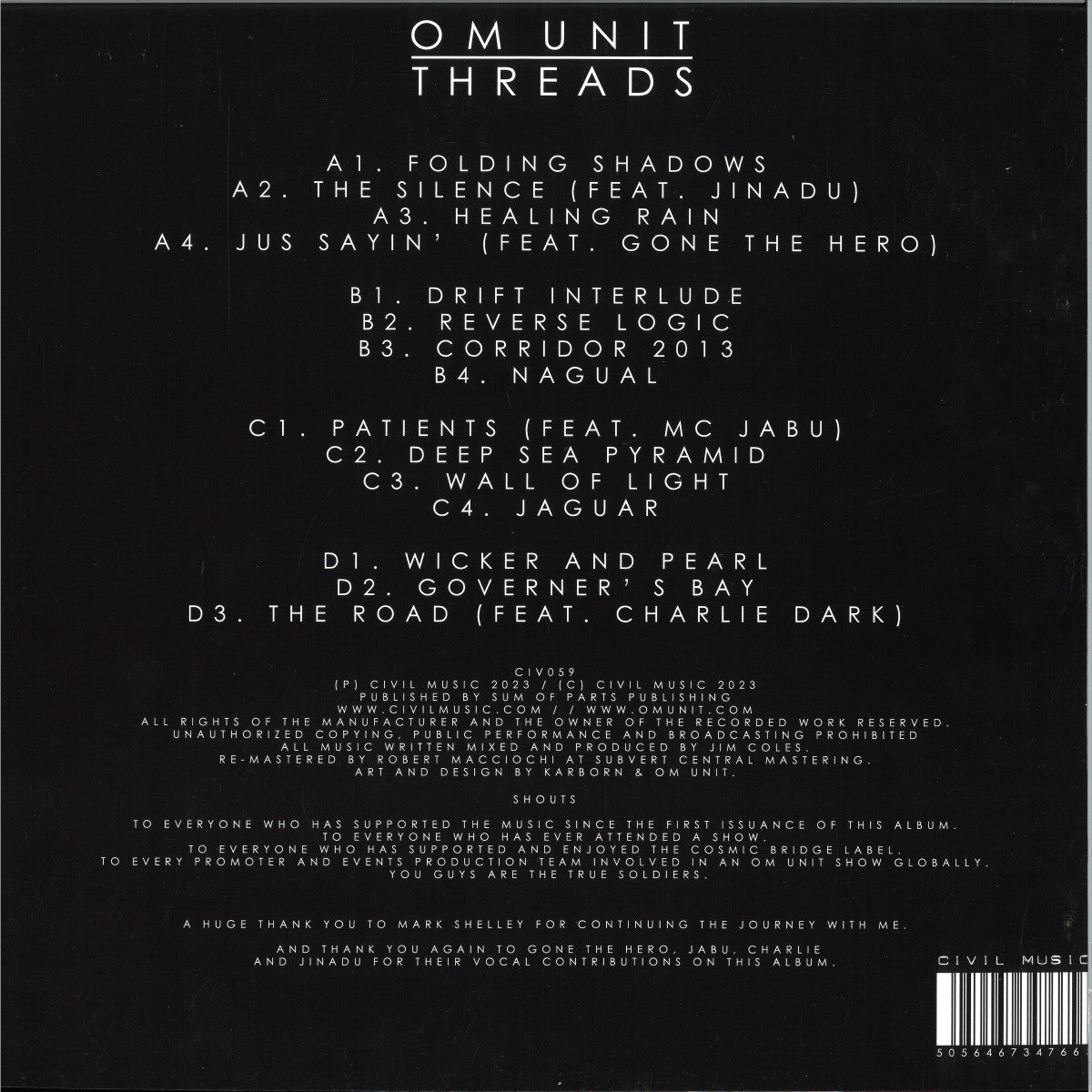OM Unit - Threads (10th Anniversary Edition) Vinyl Record