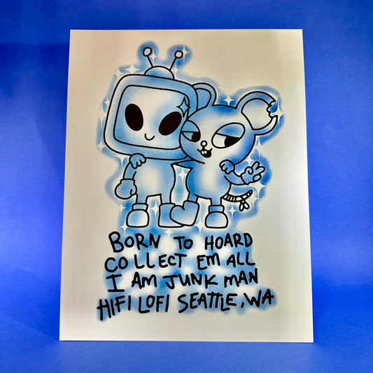 HIFI LOFI - Junk Buddies Risograph Print