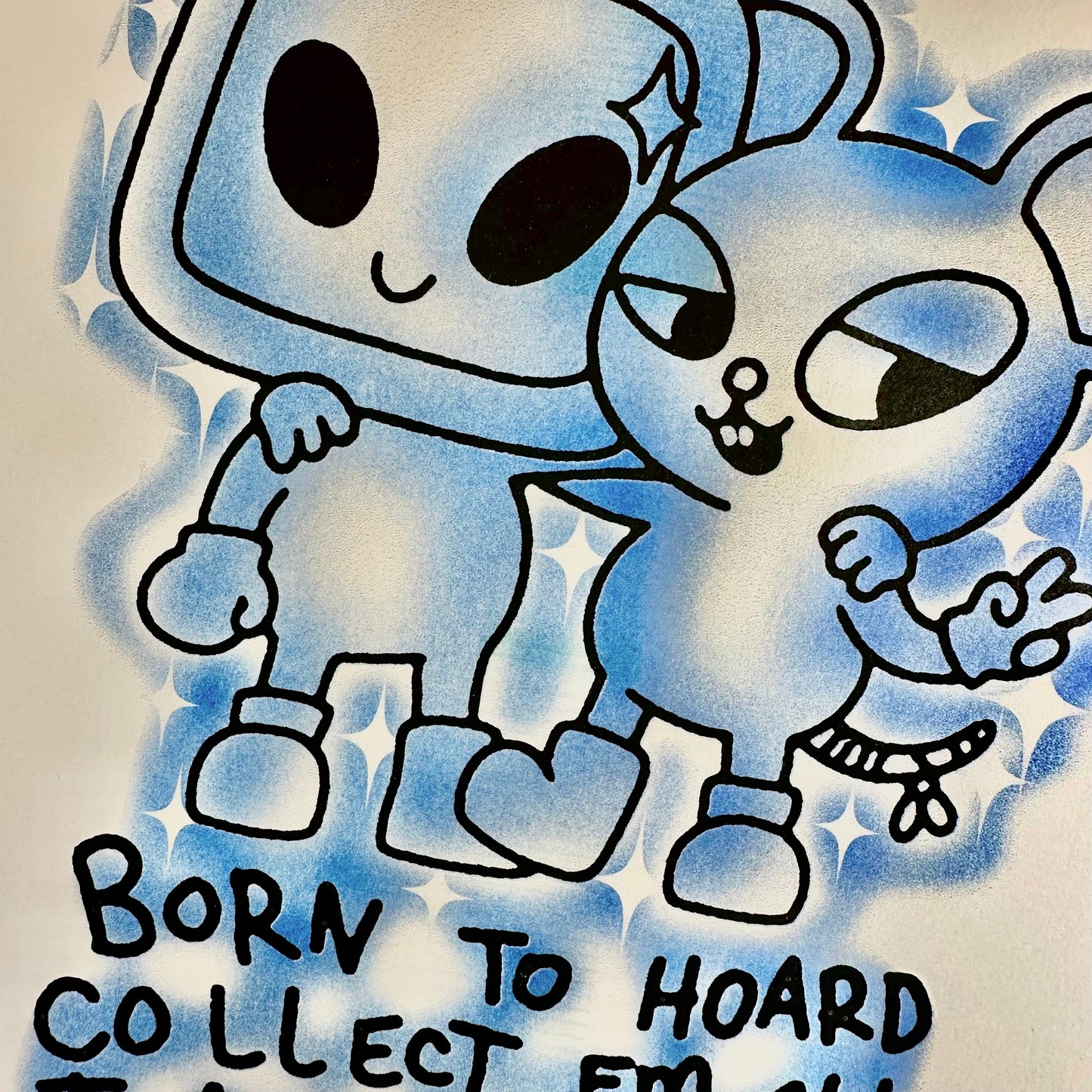 HIFI LOFI - Junk Buddies Risograph Print