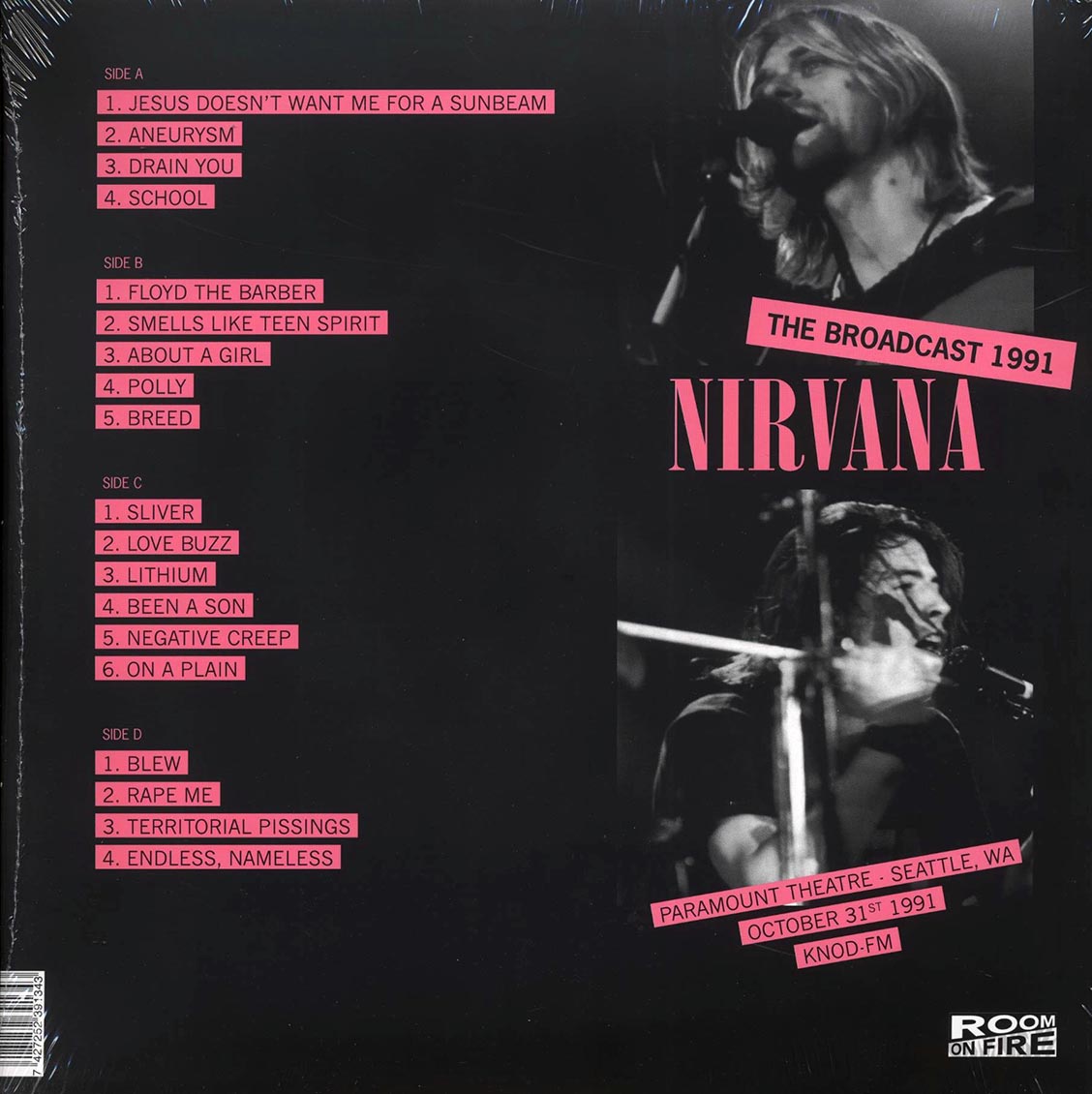 Nirvana - The Broadcast 1991 Paramount Theatre Seattle Vinyl Record