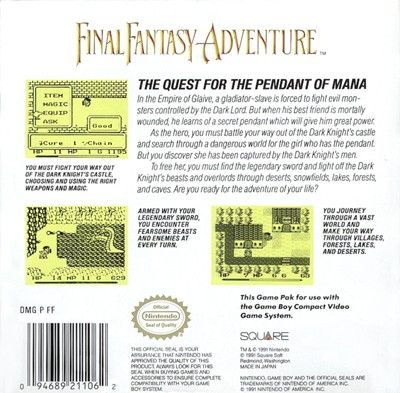 Final Fantasy Adventure - Gameboy