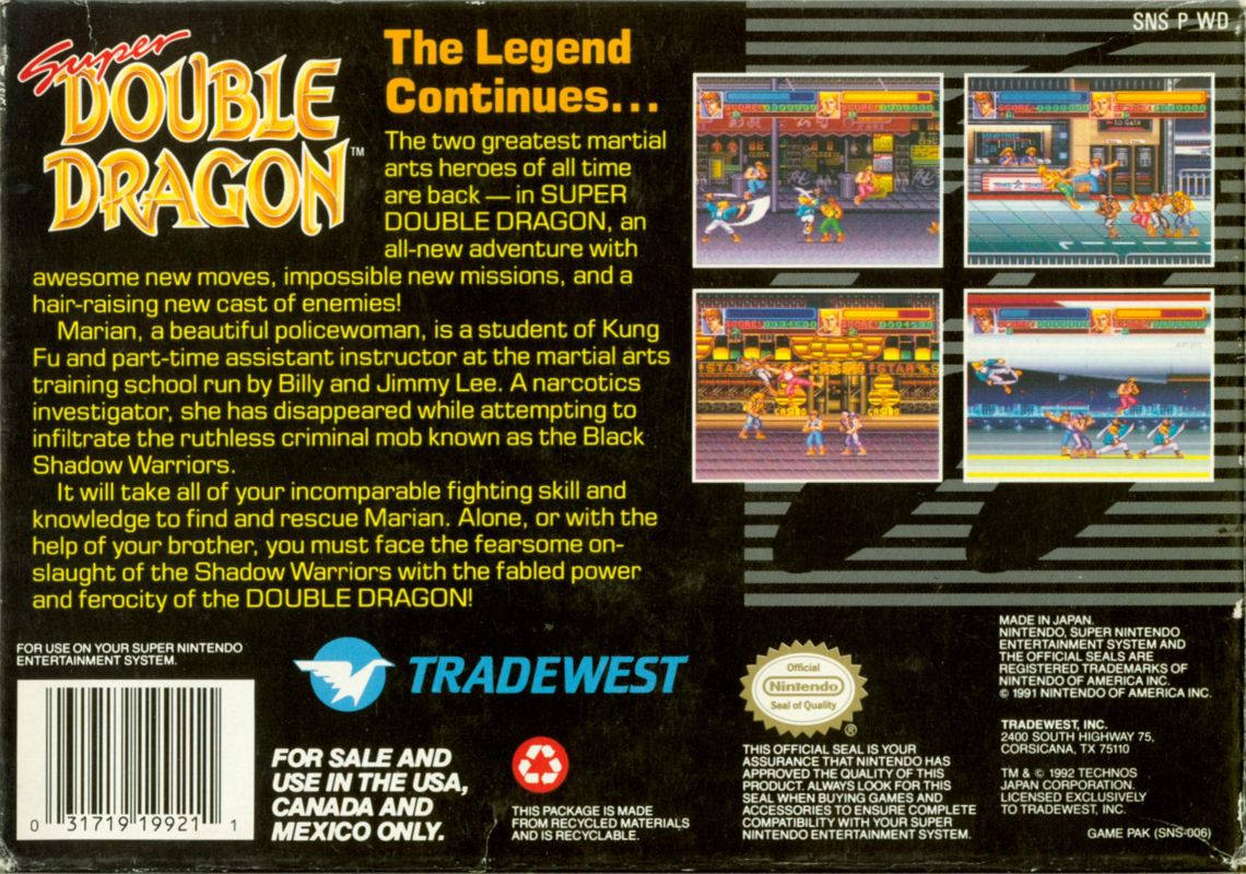 Super Double Dragon - Super Nintendo