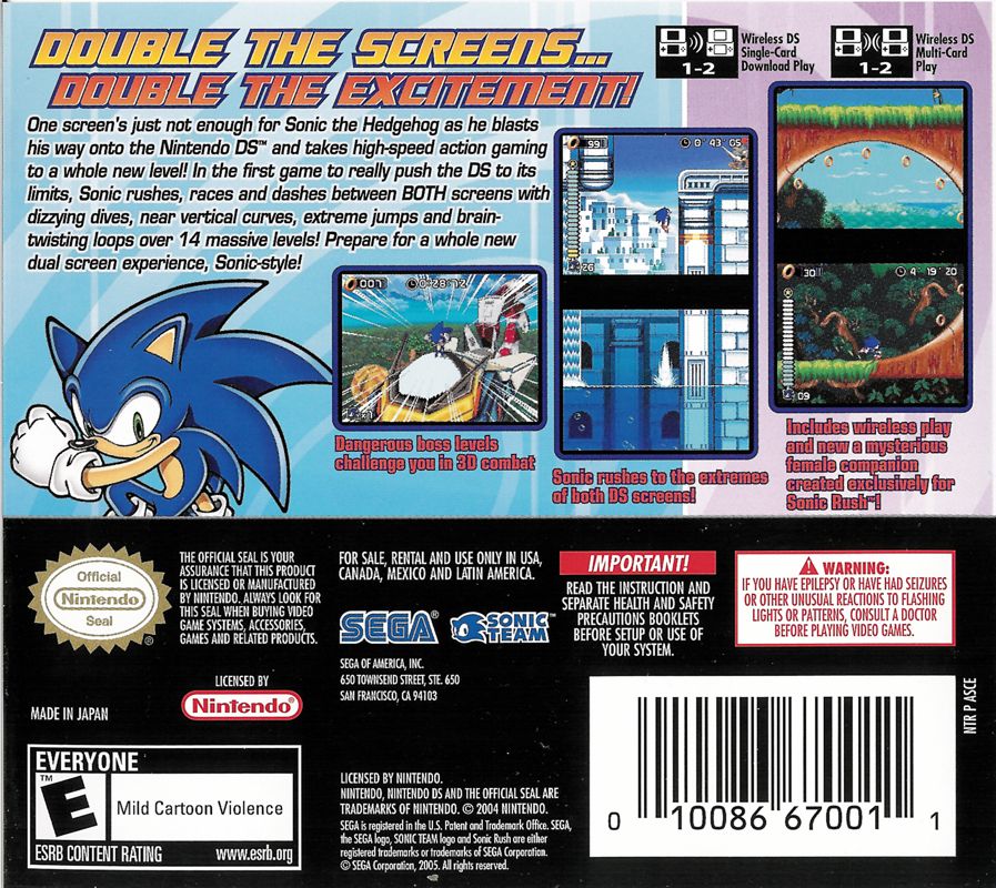 Sonic Rush - Nintendo DS
