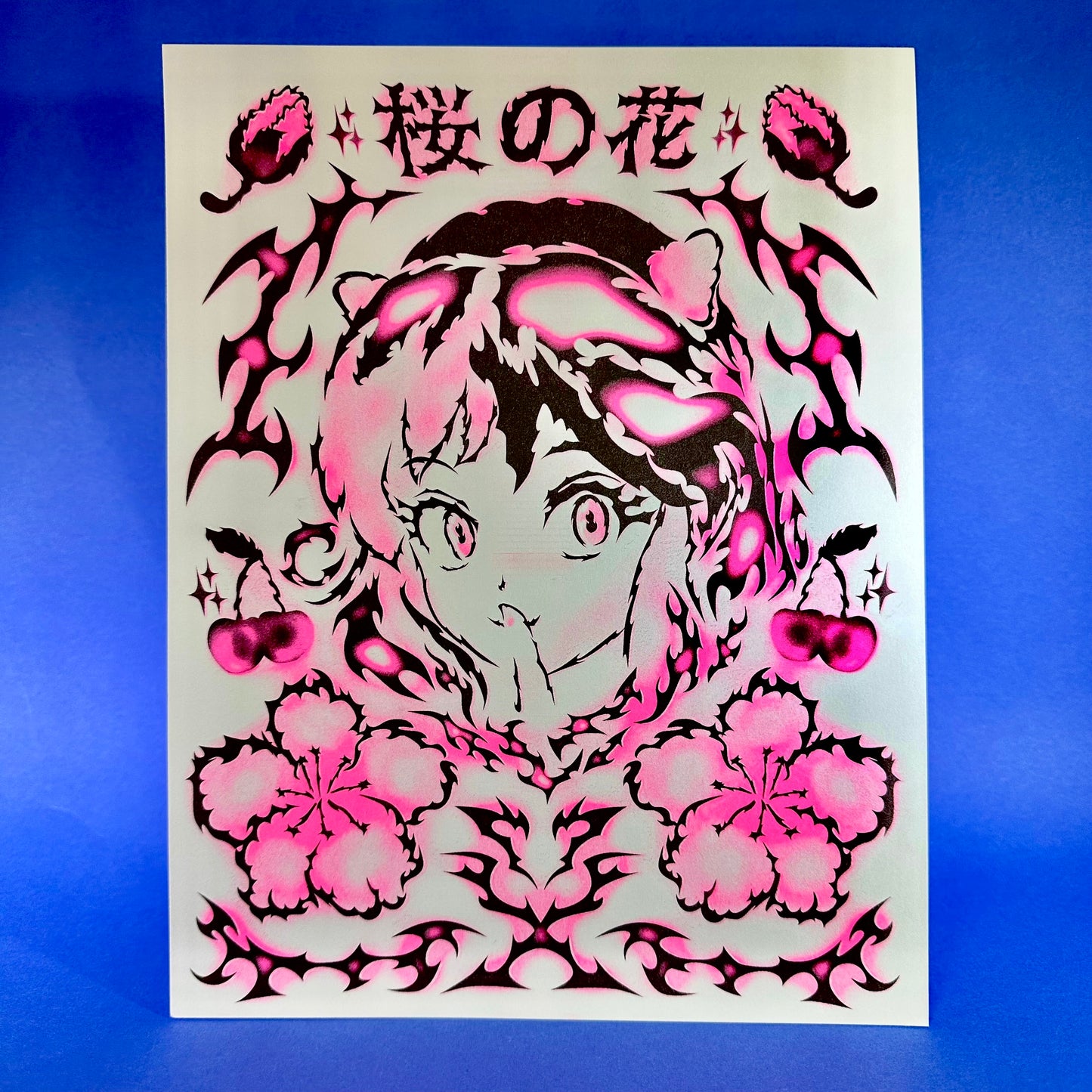 Sakura Sigil Risograph Print