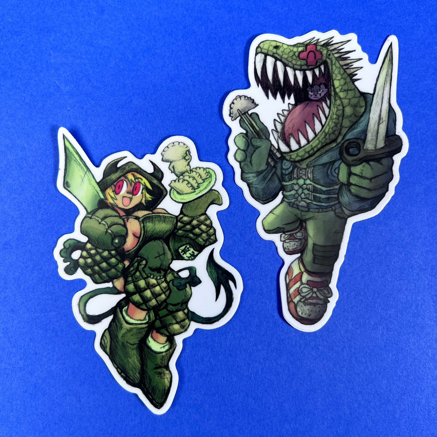Dalton Doodles - 🥟🦎🔪 Sticker Collection