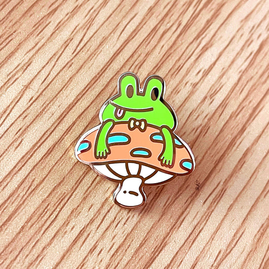 Ugly Plants - Mushroom Frog Enamel Pin