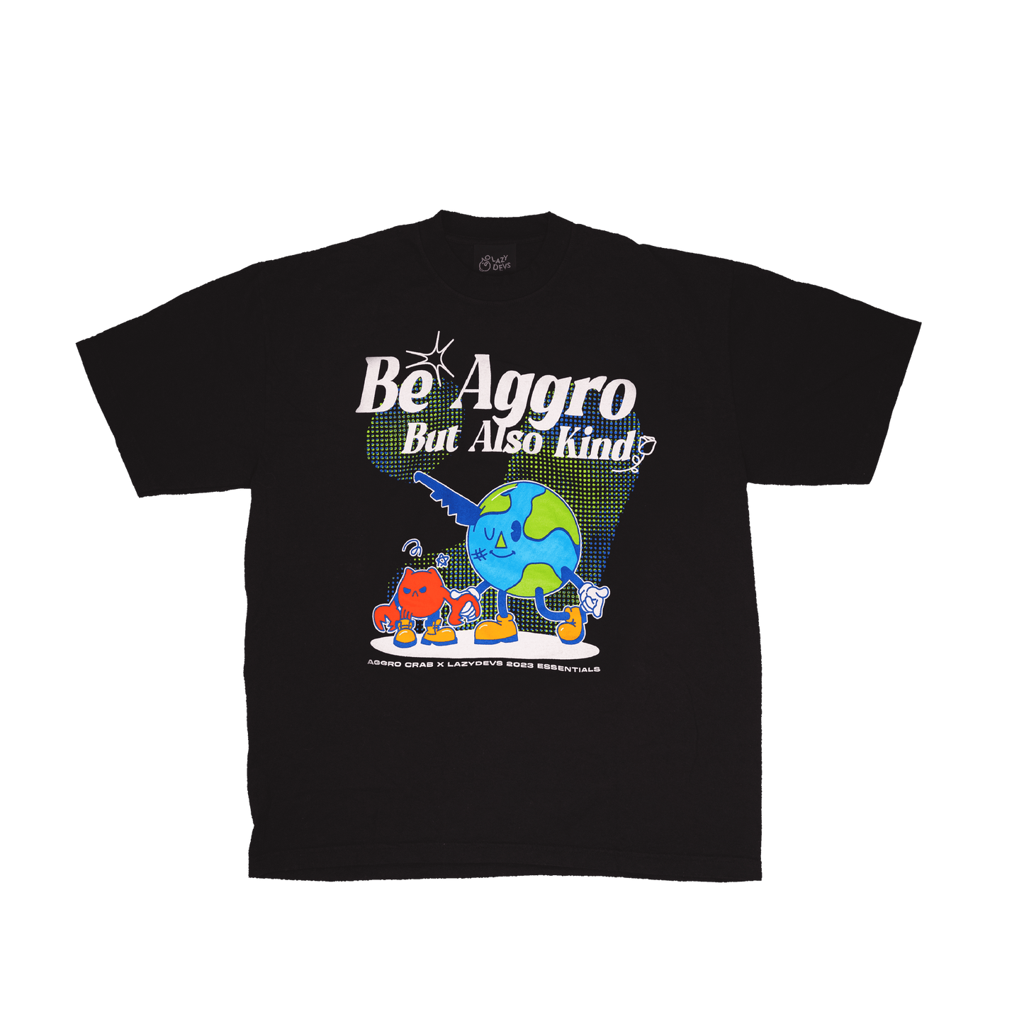 Aggro Crab "Be Kind" Black T-Shirt