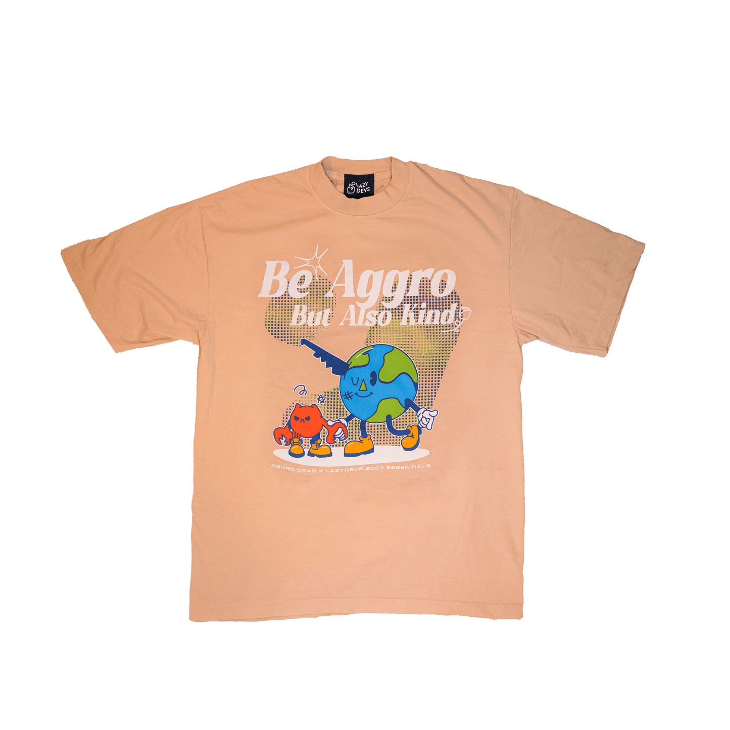 Aggro Crab "Be Kind" Beige T-Shirt
