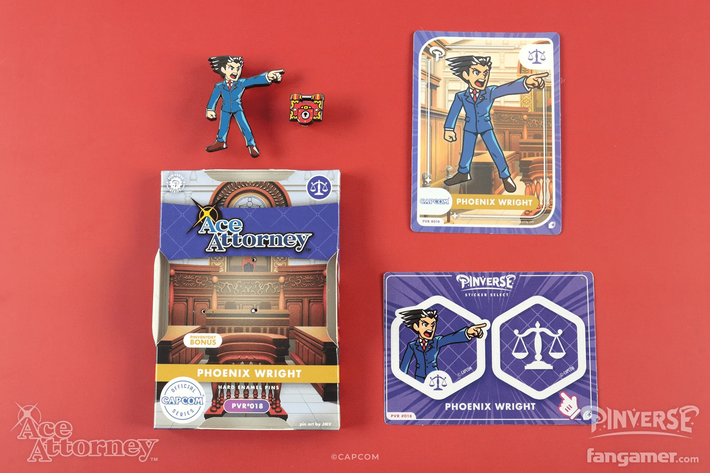 Ace Attorney - Phoenix Wright Enamel Pin Set
