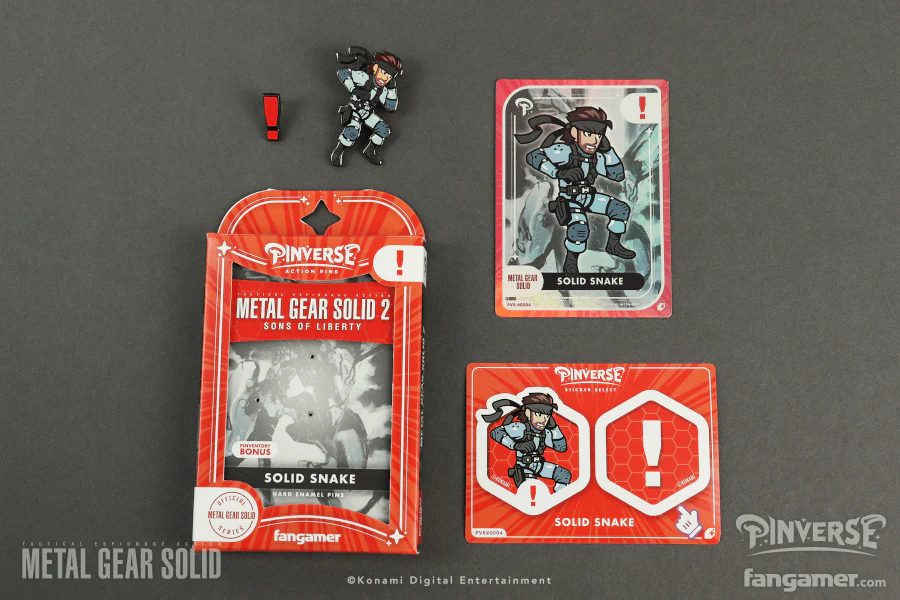 Metal Gear Solid - Solid Snake Enamel Pin Set