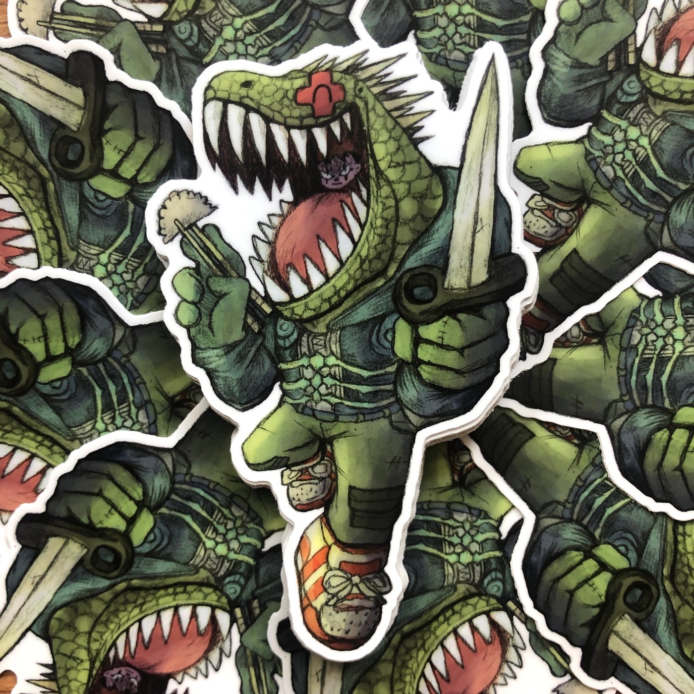Dalton Doodles - 🥟🦎🔪 Sticker Collection