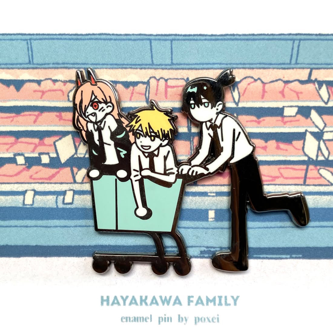 Poxei - Hayakawa Family Enamel Pin