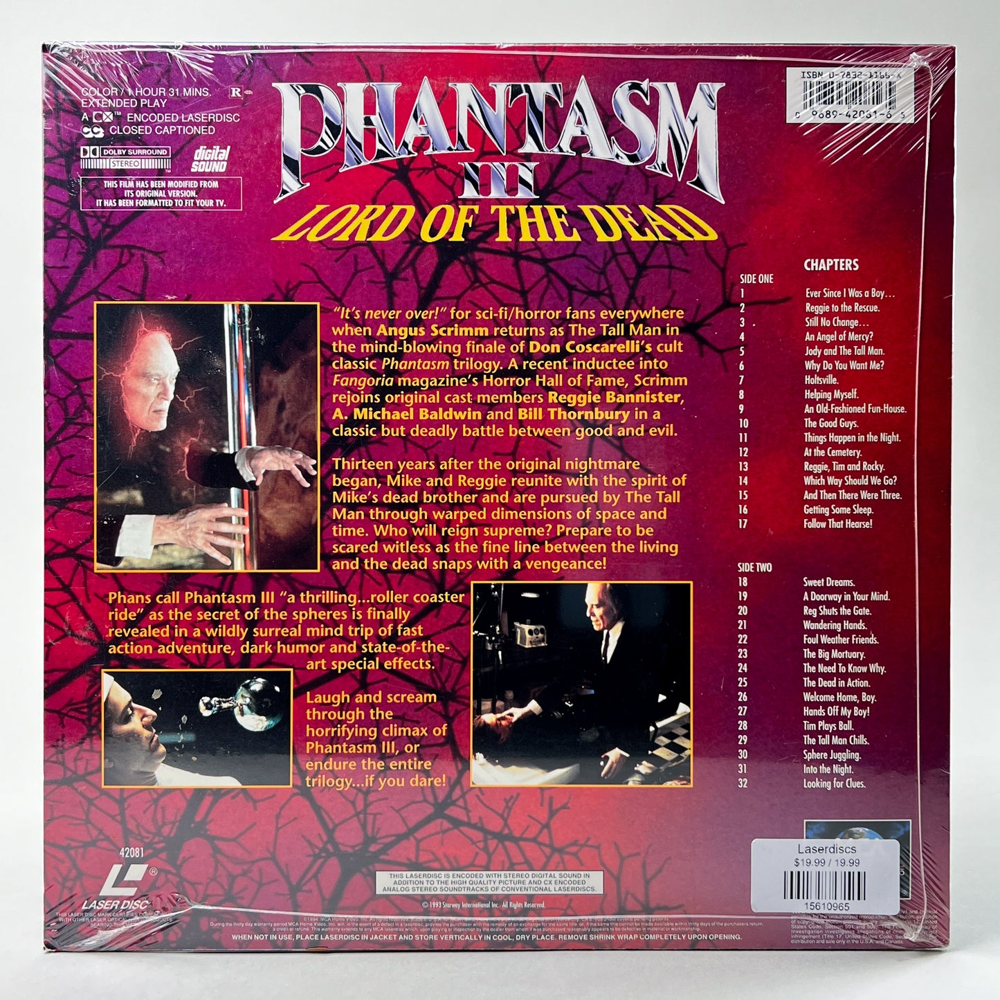 Phantasm 3: Lord of the Dead Laserdisc