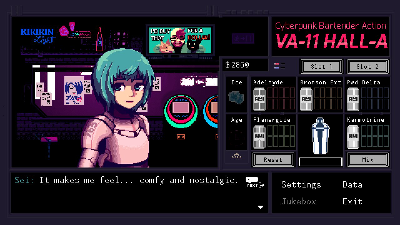 PS Vita - Cyberpunk Bartender VA-11 Hall-A