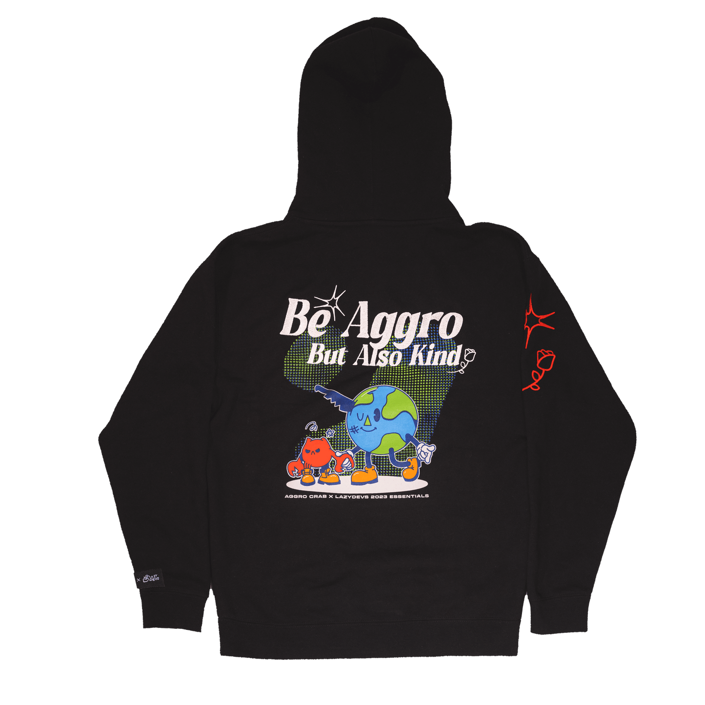 Aggro Crab "Be Kind" Black Hoodie