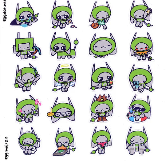 julie.egg - Eggimoji 2.0 Sticker Sheet