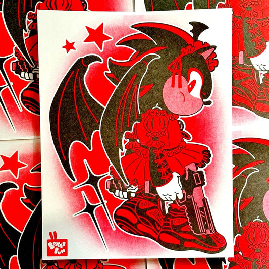 BoxerBun - Hell Risograph