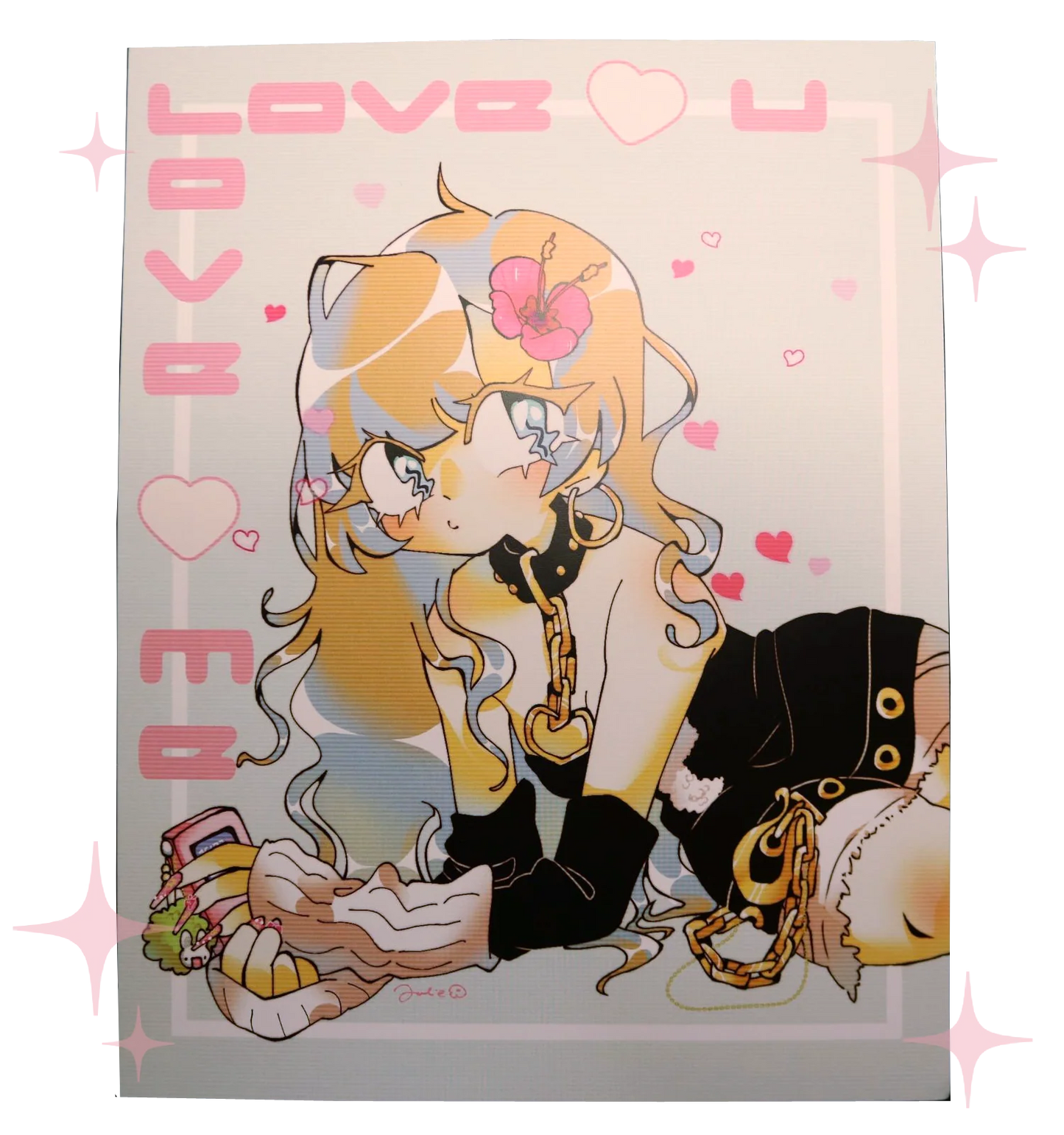 julie.egg - Love U♡Love Me Print