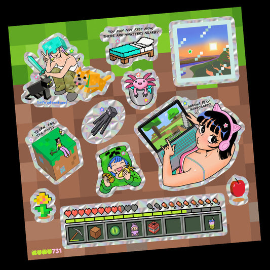 Kuru 731 - Minecraft Sticker Sheet