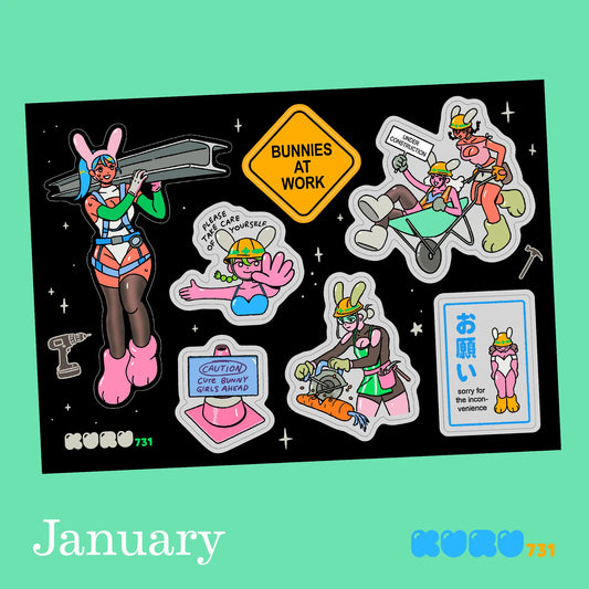 Kuru 731 - Bunny Girl Sticker Collection