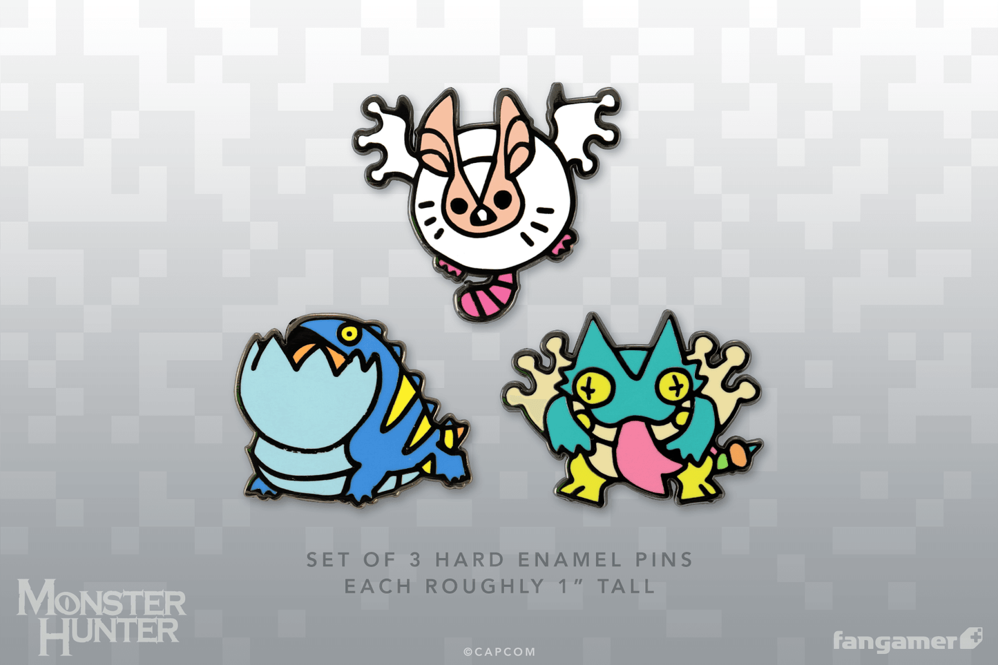Monster Hunter - Wonky Monster Enamel Pin Set
