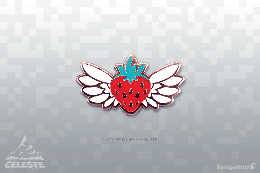 Celeste - Flying Strawberry Enamel Pin