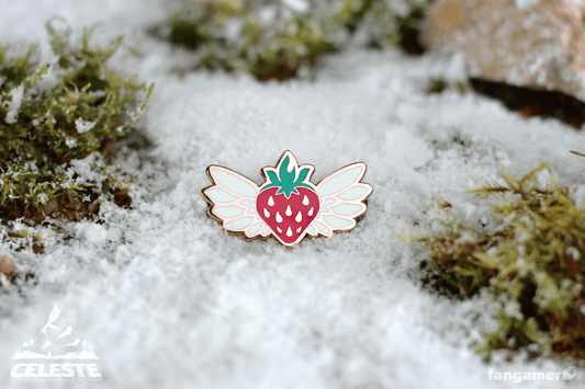 Celeste - Flying Strawberry Enamel Pin