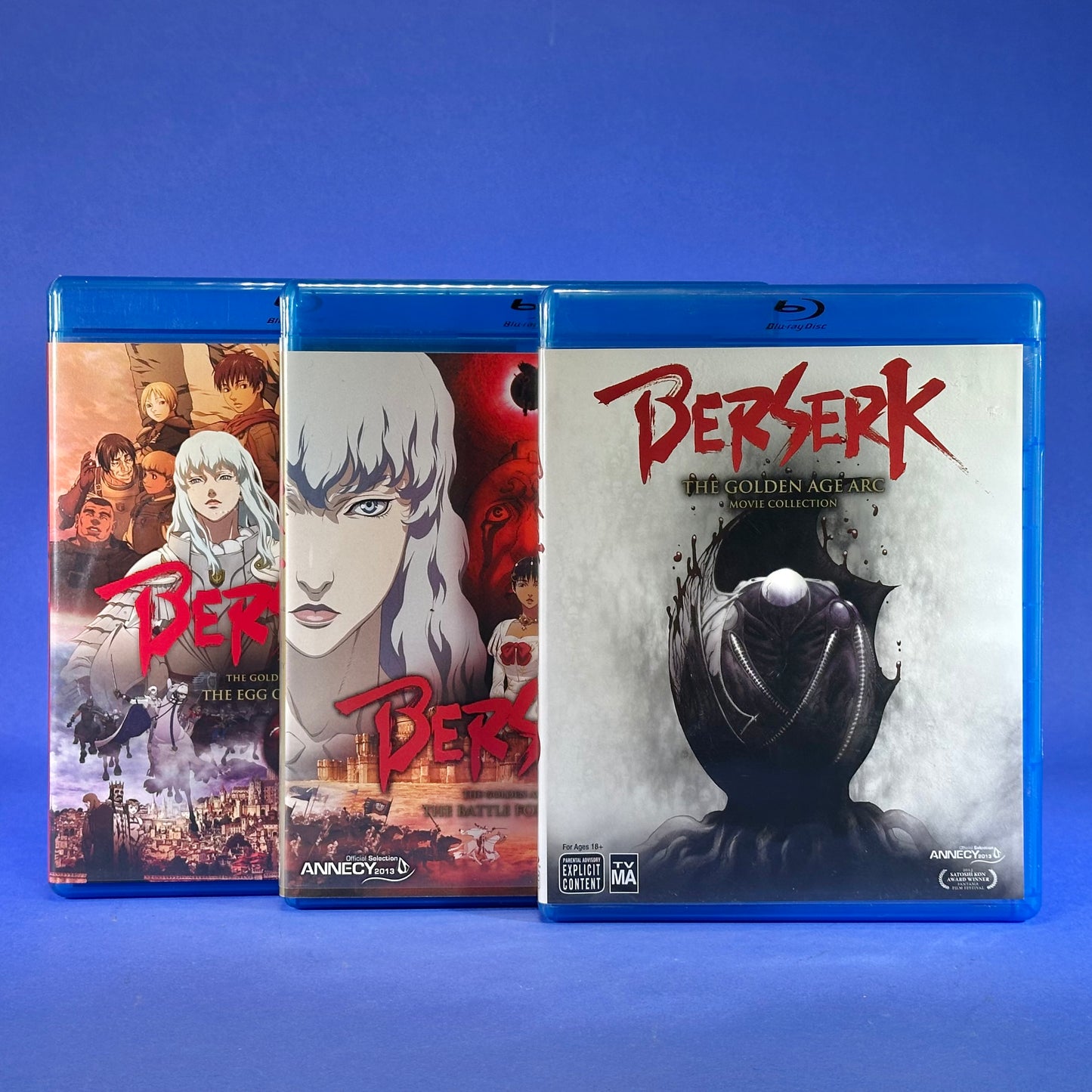 Berserk The Golden Age Arc Movies Blu-Ray/DVD