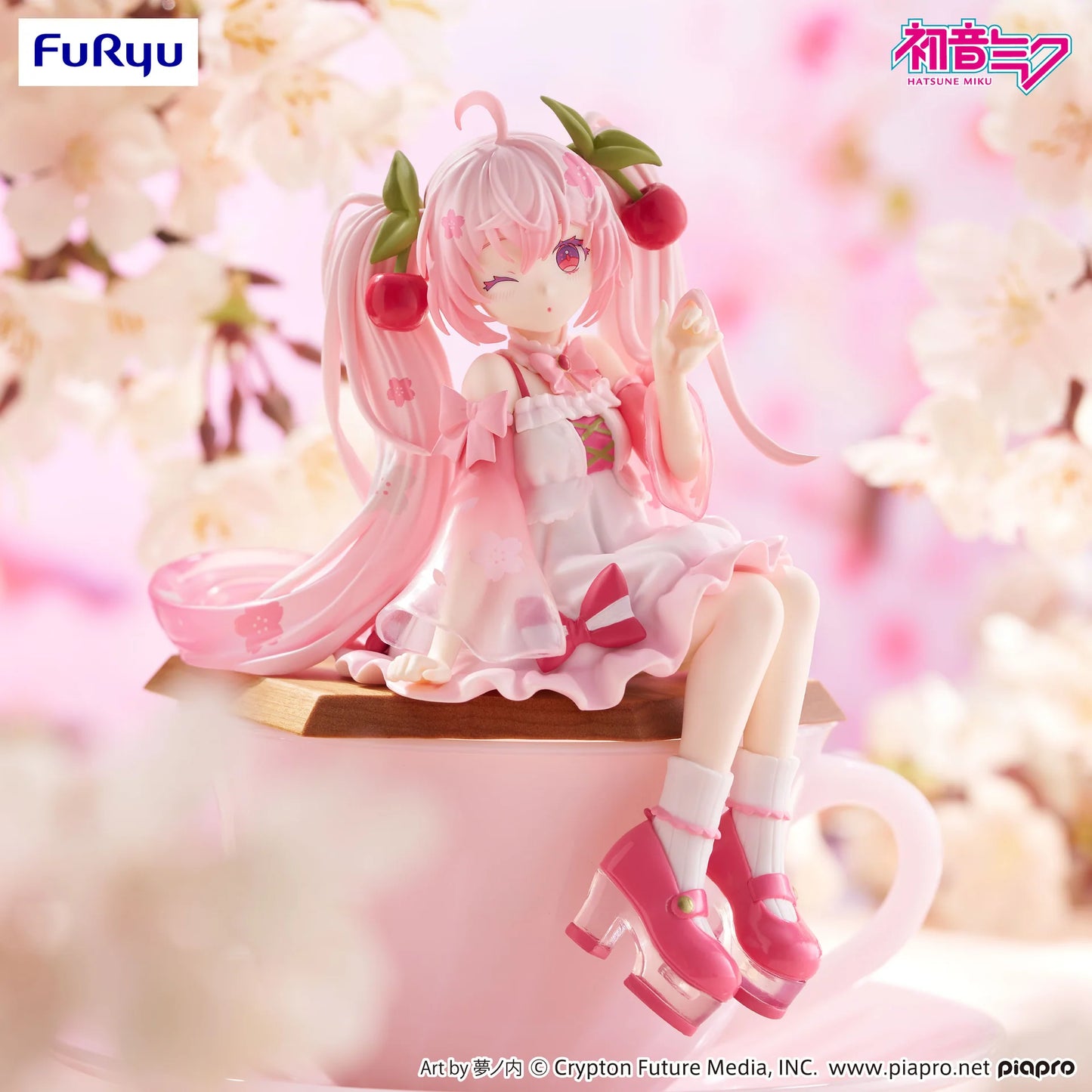 Furyu - Hatsune Miku ~Sakura Miku Wink ver.~ Noodle Stopper Figure