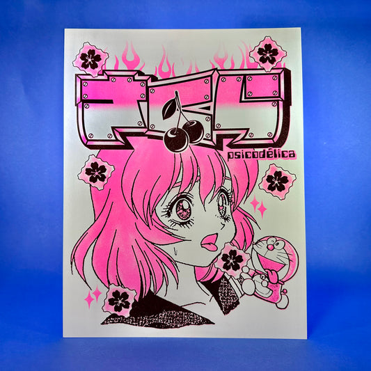 Sakura Psychedelica Risograph