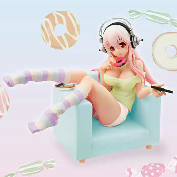 FuRyu - 2014 SoniComi (Super Sonico) - Sonico Seikatsu Micchaku Shuzai ~Sweets Time Sherbet ver.~ Figure