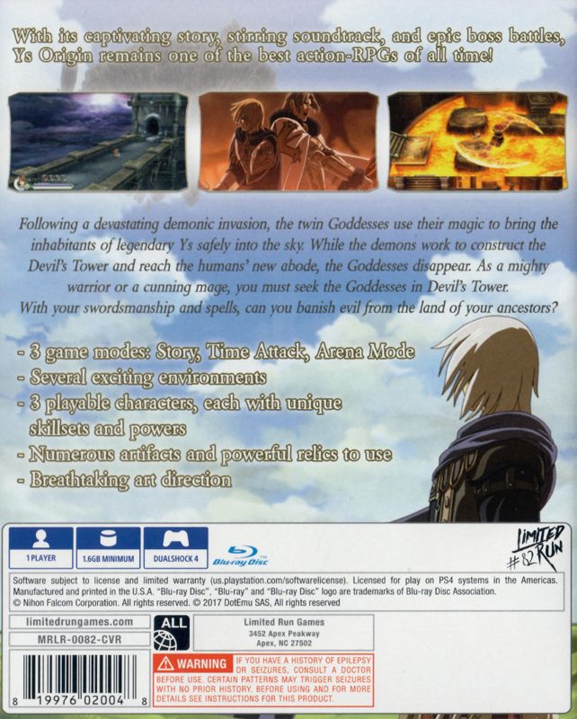Ys Origin  - PlayStation 4