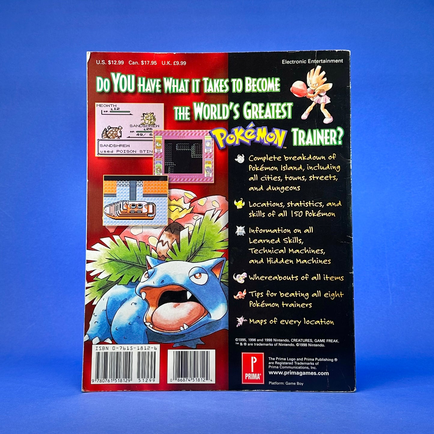 Prima - Pokemon Red & Blue Official Strategy Guide - Red Cover