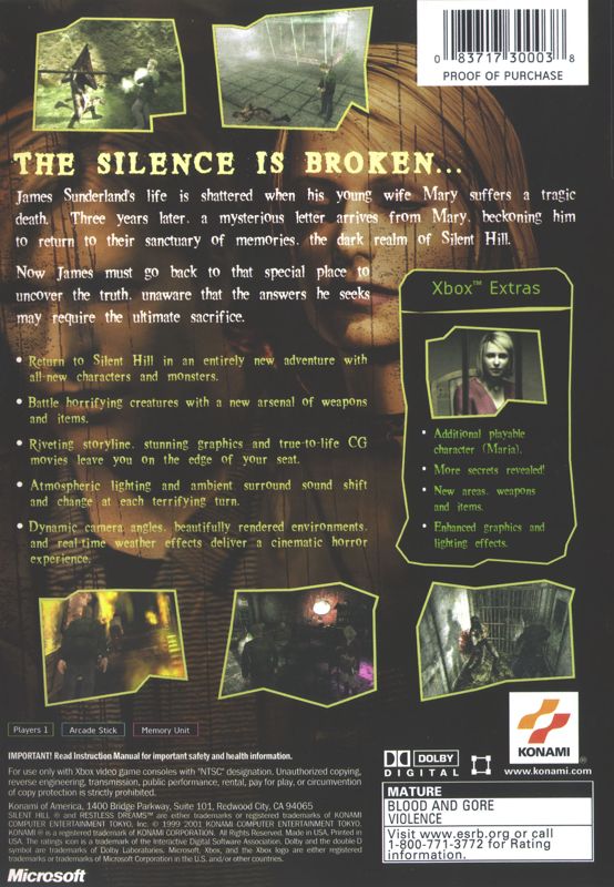 Silent Hill 2: Restless Dreams - XBOX