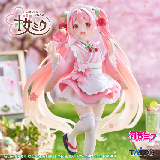 Taito - Sakura Miku ~Newly Written Japanese Style Cafe ver.~ Coreful Figure