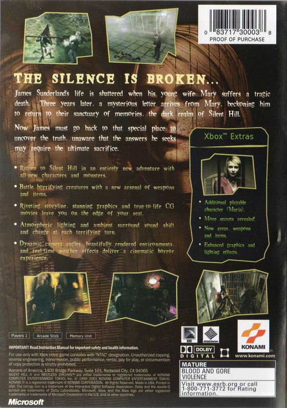 Silent Hill 2: Restless Dreams - XBOX