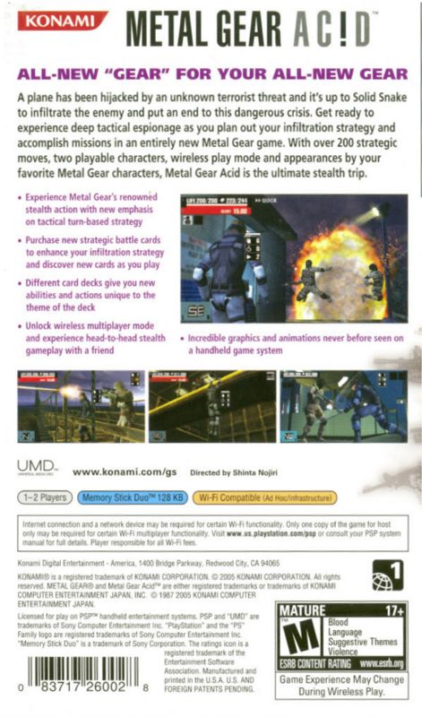 Metal Gear Acid - Playstation Portable