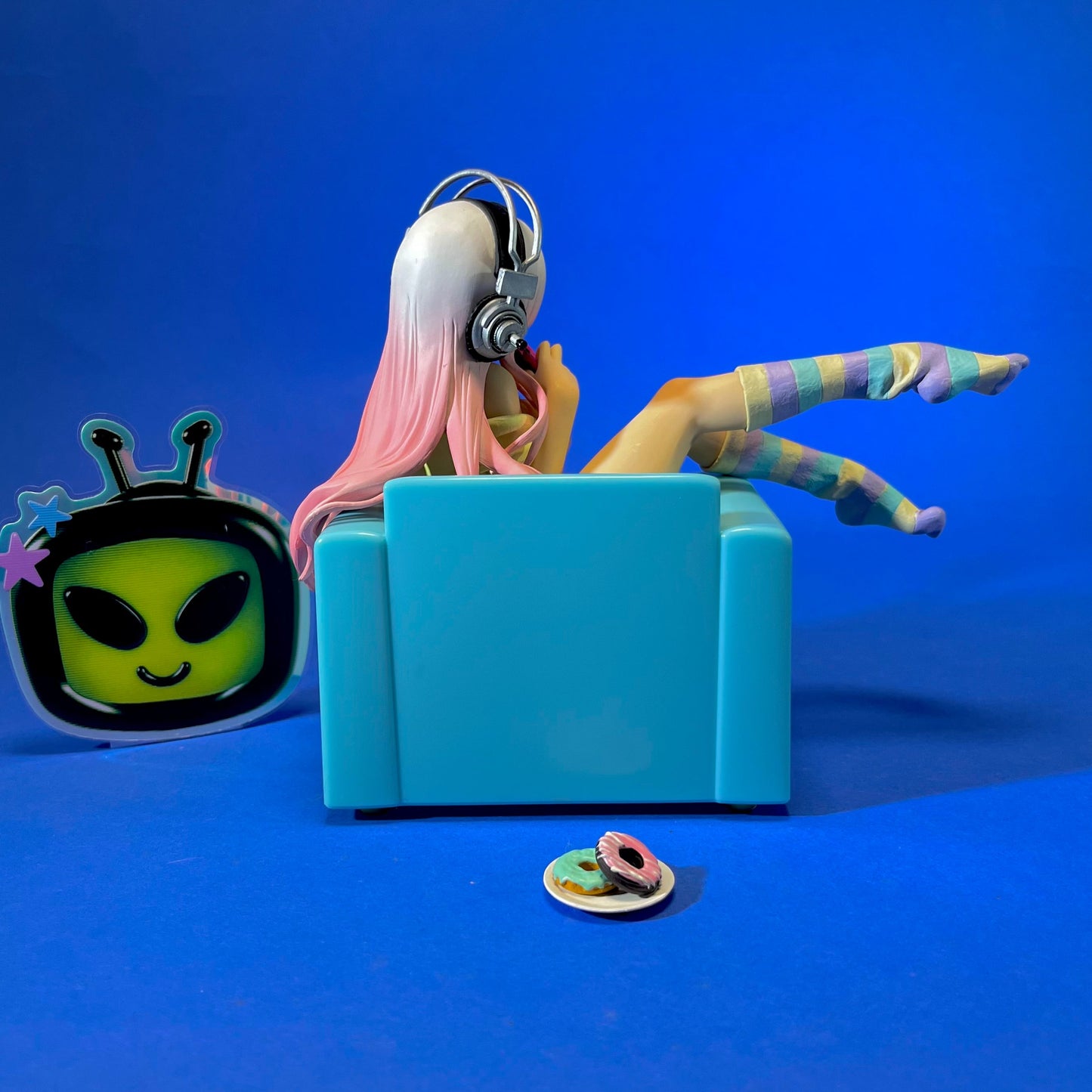 FuRyu - 2014 SoniComi (Super Sonico) - Sonico Seikatsu Micchaku Shuzai ~Sweets Time Sherbet ver.~ Figure