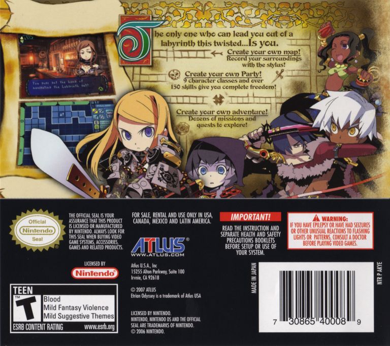 Etrian Odyssey - Nintendo DS
