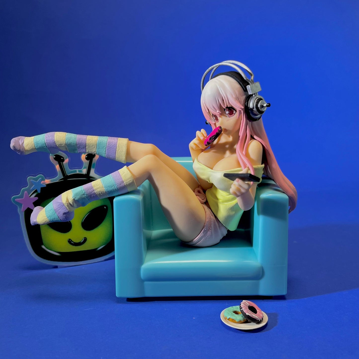 FuRyu - 2014 SoniComi (Super Sonico) - Sonico Seikatsu Micchaku Shuzai ~Sweets Time Sherbet ver.~ Figure