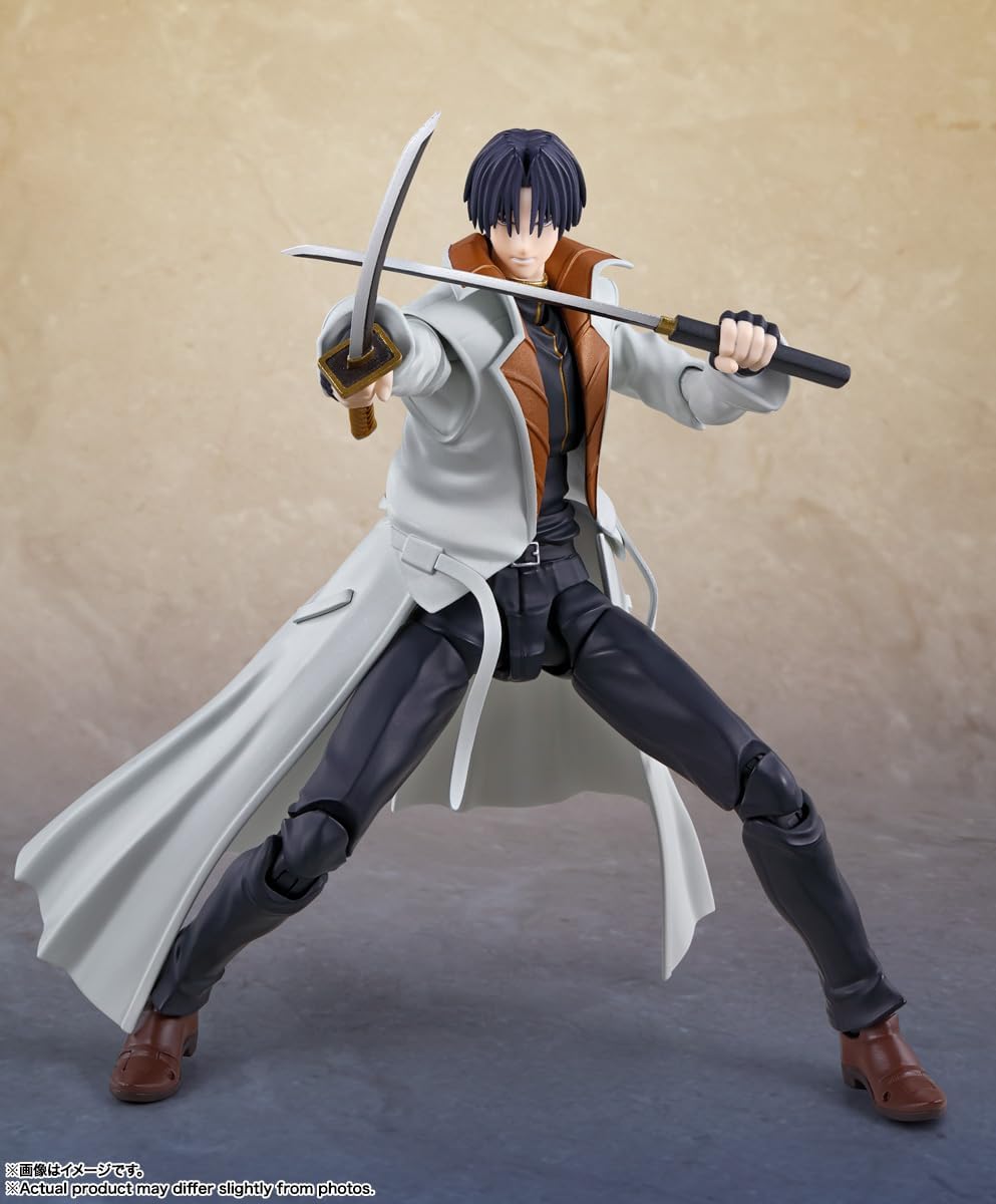 Bandai - S.H.Figuarts Rurouni Kenshin: Meiji Swordsman Romantic Story - Aoshi Shinomori Action Figure