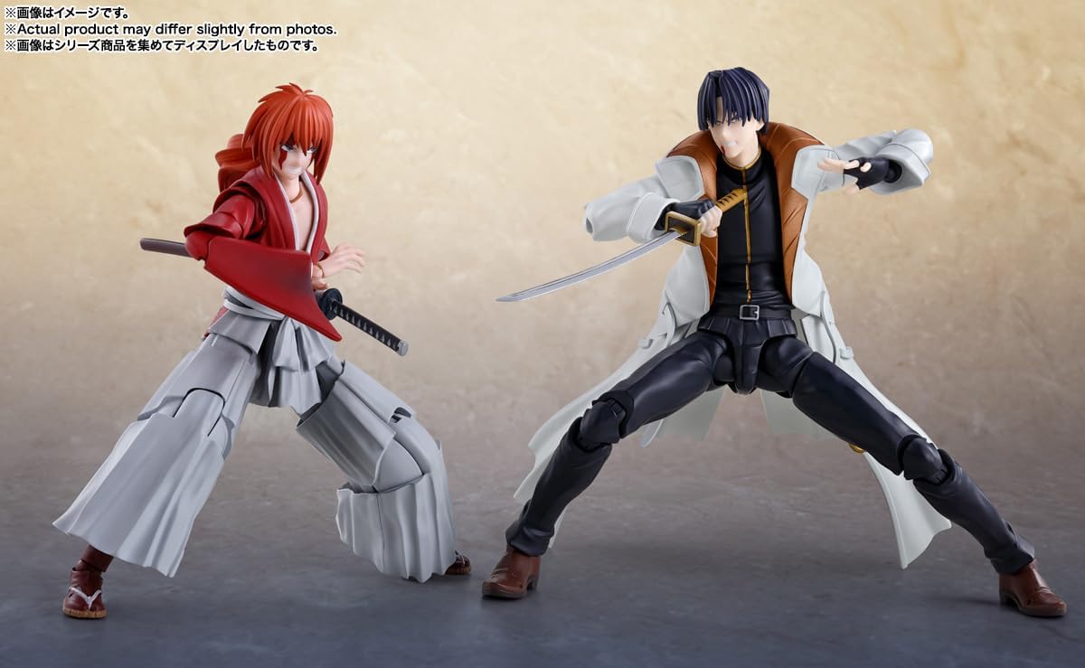 Bandai - S.H.Figuarts Rurouni Kenshin: Meiji Swordsman Romantic Story - Aoshi Shinomori Action Figure