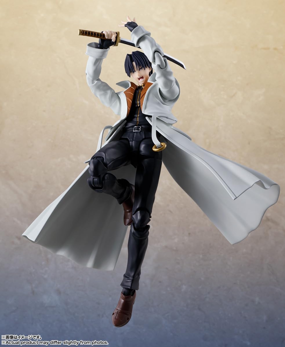 Bandai - S.H.Figuarts Rurouni Kenshin: Meiji Swordsman Romantic Story - Aoshi Shinomori Action Figure