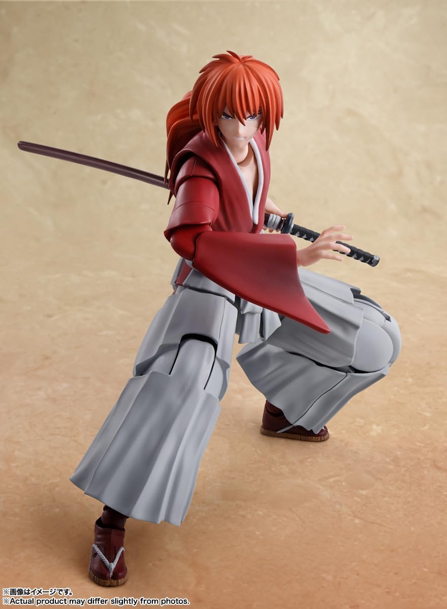 Bandai - S.H.Figuarts Rurouni Kenshin: Meiji Swordsman Romantic Story - Himura Kenshin Action Figure