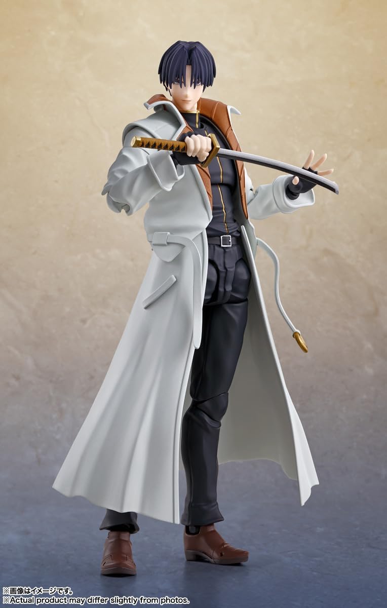 Bandai - S.H.Figuarts Rurouni Kenshin: Meiji Swordsman Romantic Story - Aoshi Shinomori Action Figure