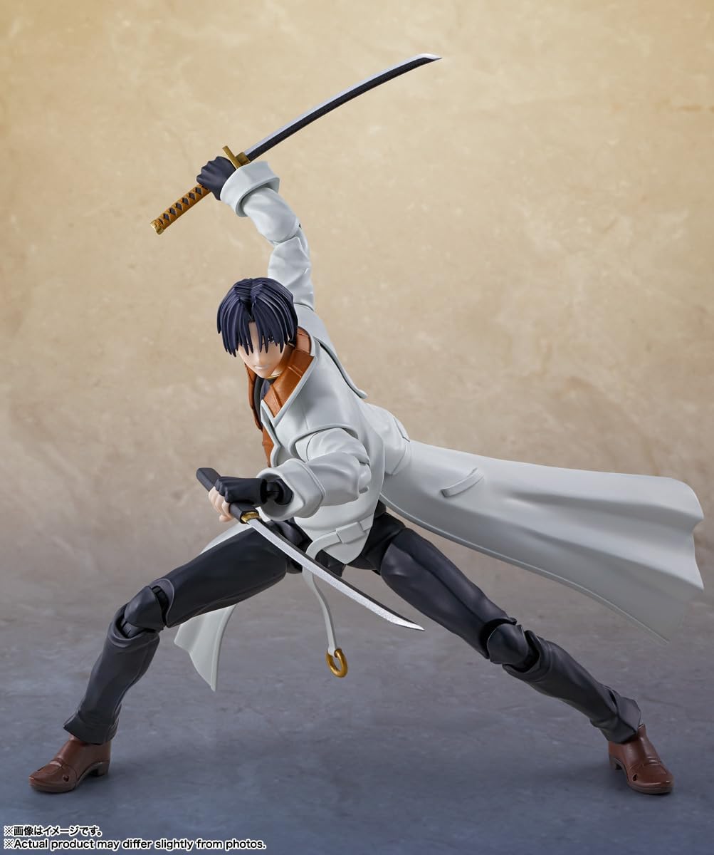 Bandai - S.H.Figuarts Rurouni Kenshin: Meiji Swordsman Romantic Story - Aoshi Shinomori Action Figure