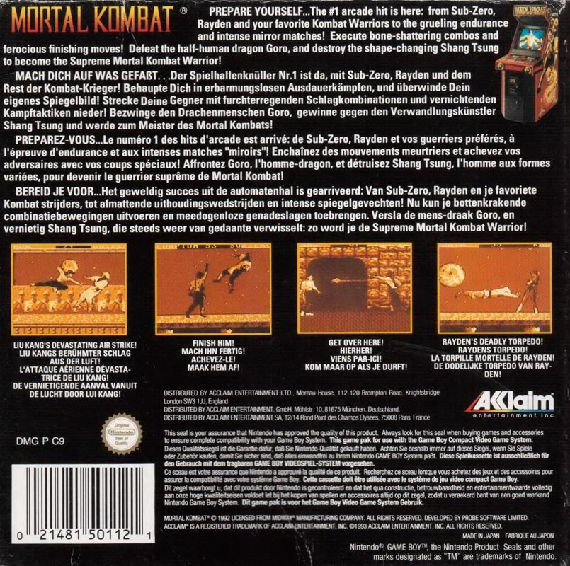 Mortal Kombat - Gameboy