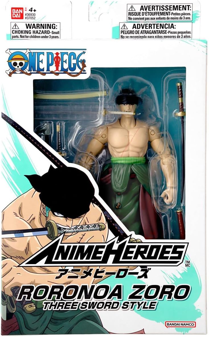One Piece Anime Heroes Figures - Roronoa Zoro (Three-Sword Style)
