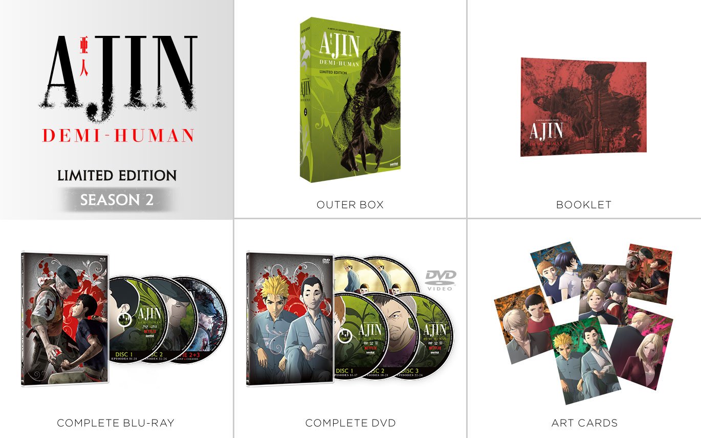 Ajin: Demi-Human - Season 1 & 2 Premium Limited Edition Blu-ray & DVD Box Set